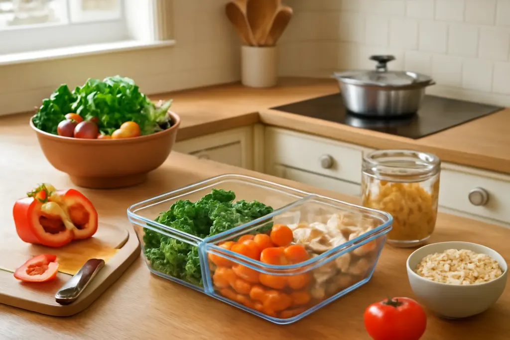 Photo illustrating weekly meal prep routine