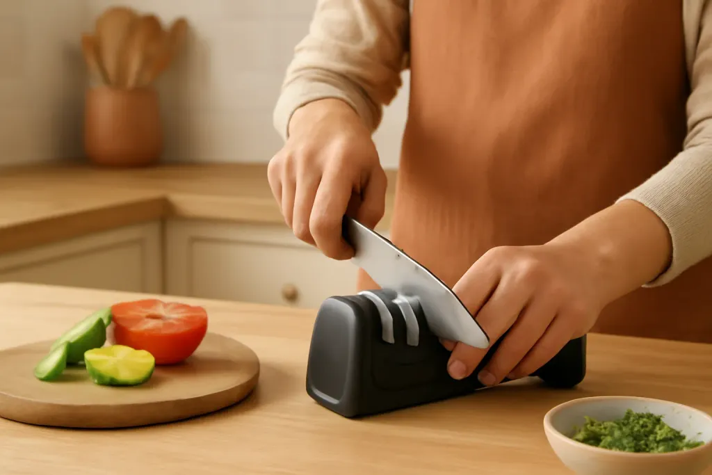 Photo illustrating how to choose a knife sharpener
