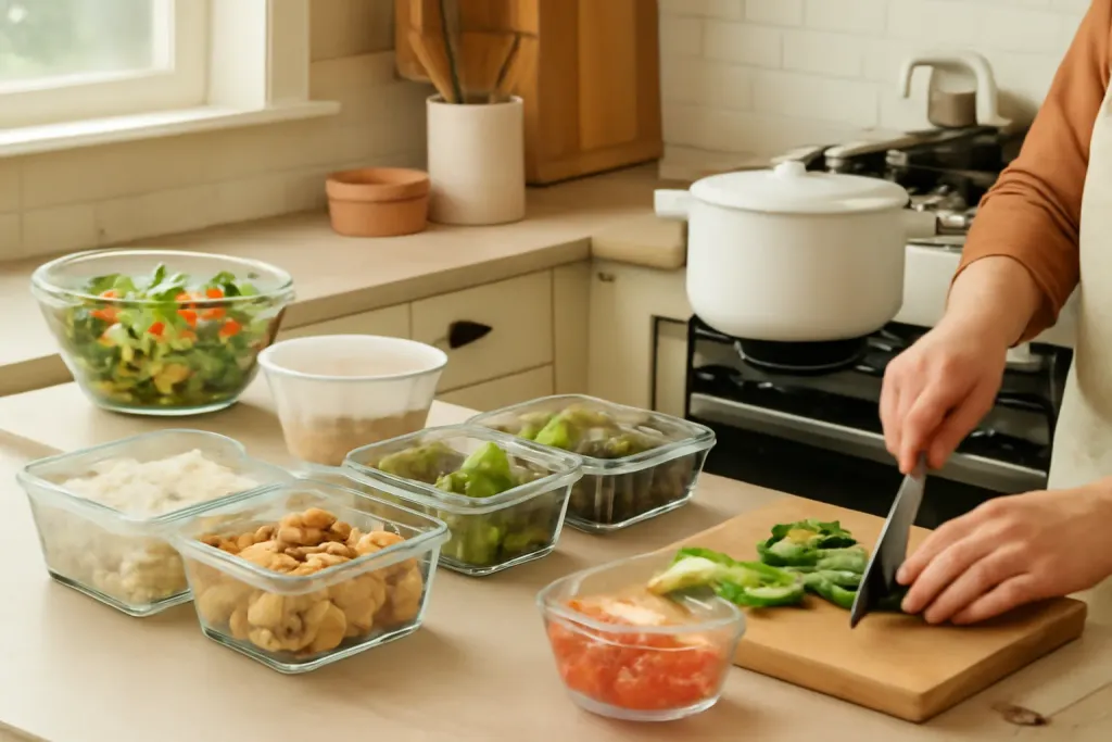 Photo illustrating how to meal prep for a week