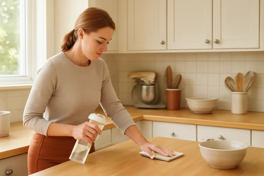 A second photo showing a related step or detail for organize a baking cabinet