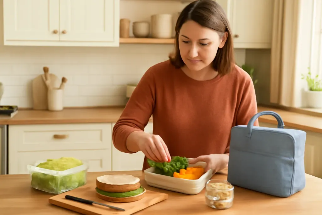 A second photo showing a related step or detail for pack lunches for a road trip