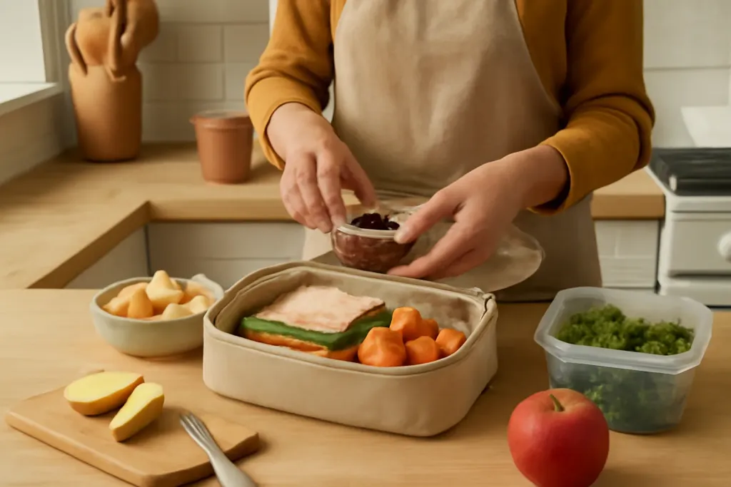 A second photo showing a related step or detail for school lunches kids will eat