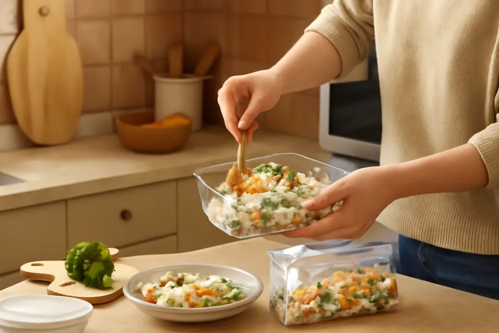 A second photo showing a related step or detail for reduce food waste storage