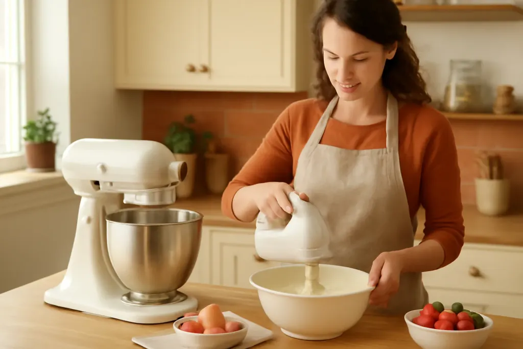 A second photo showing a related step or detail for stand mixer vs hand mixer